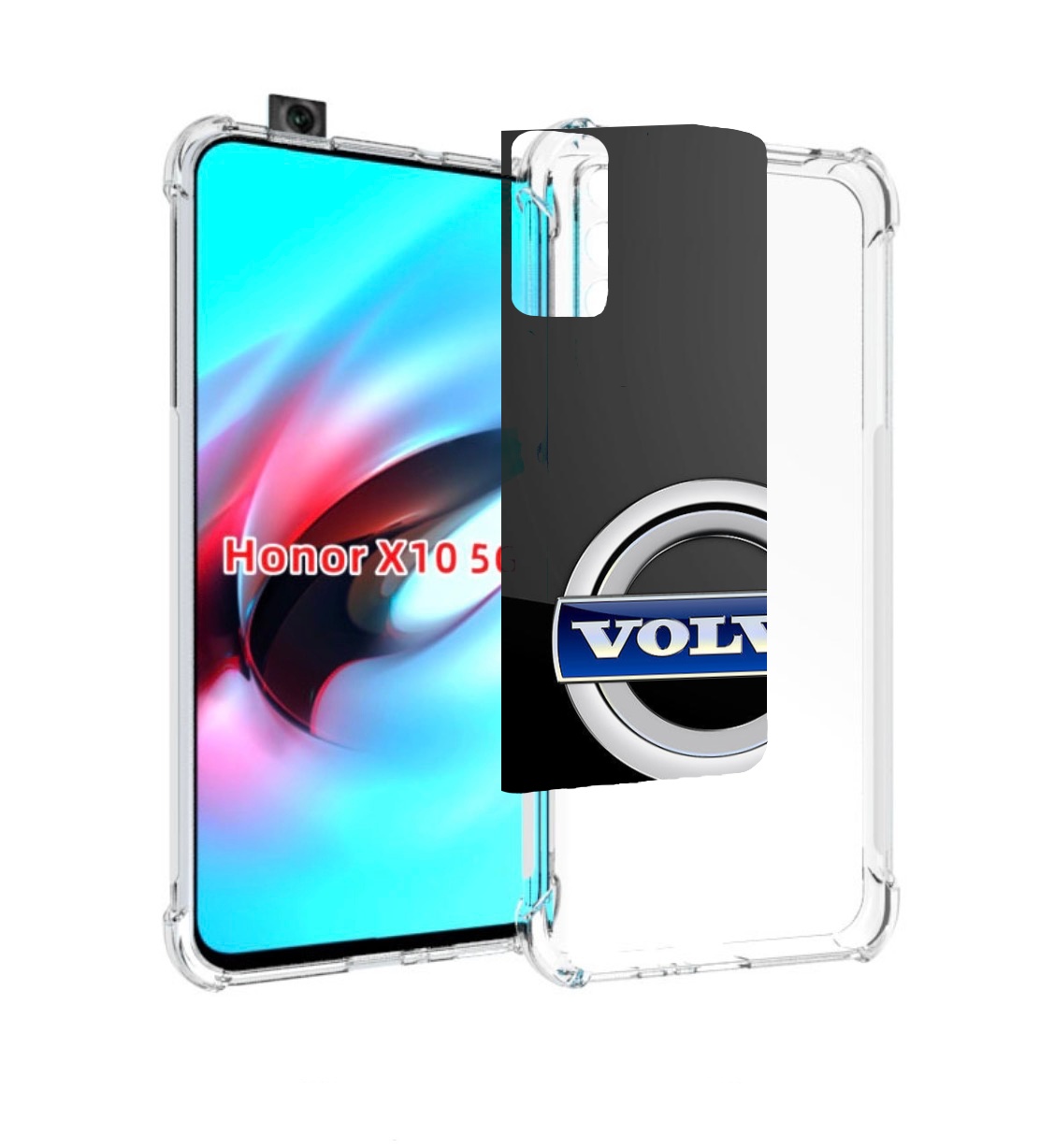

Чехол MyPads volco вольво 2 мужской для Honor X10, Прозрачный, Tocco
