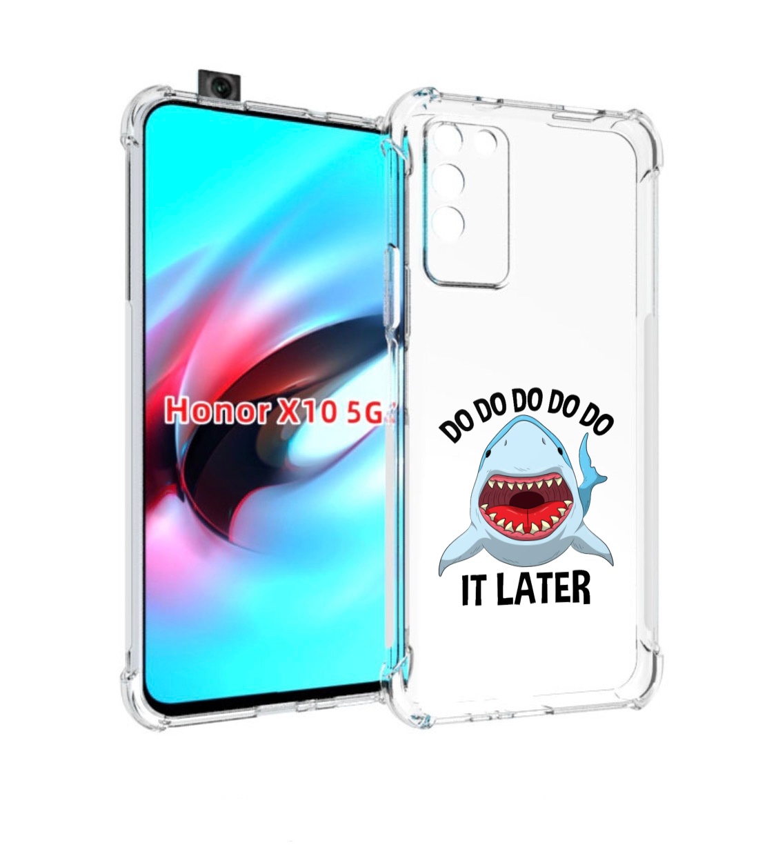 

Чехол MyPads Акула для Honor X10, Прозрачный, Tocco
