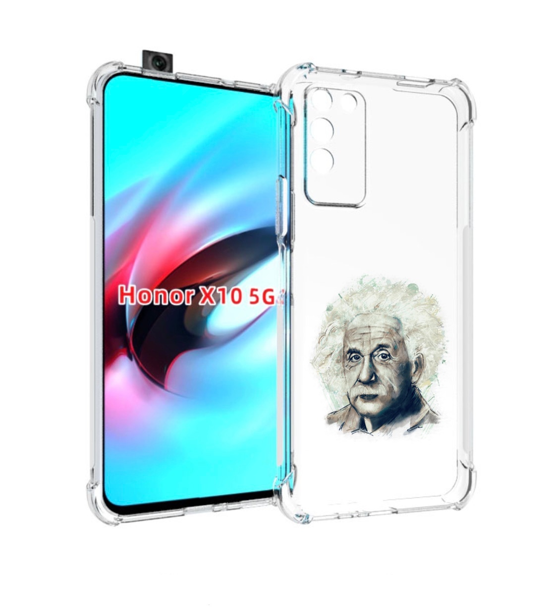 

Чехол MyPads Альберт энштейн для Honor X10, Прозрачный, Tocco