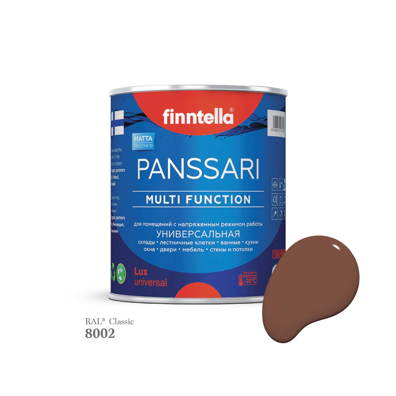 

Грунт - эмаль защитная быстросохнущая PANSSARI, цвет RAL8002 , 0,9л, Коричневый, PANSSARI RAL
