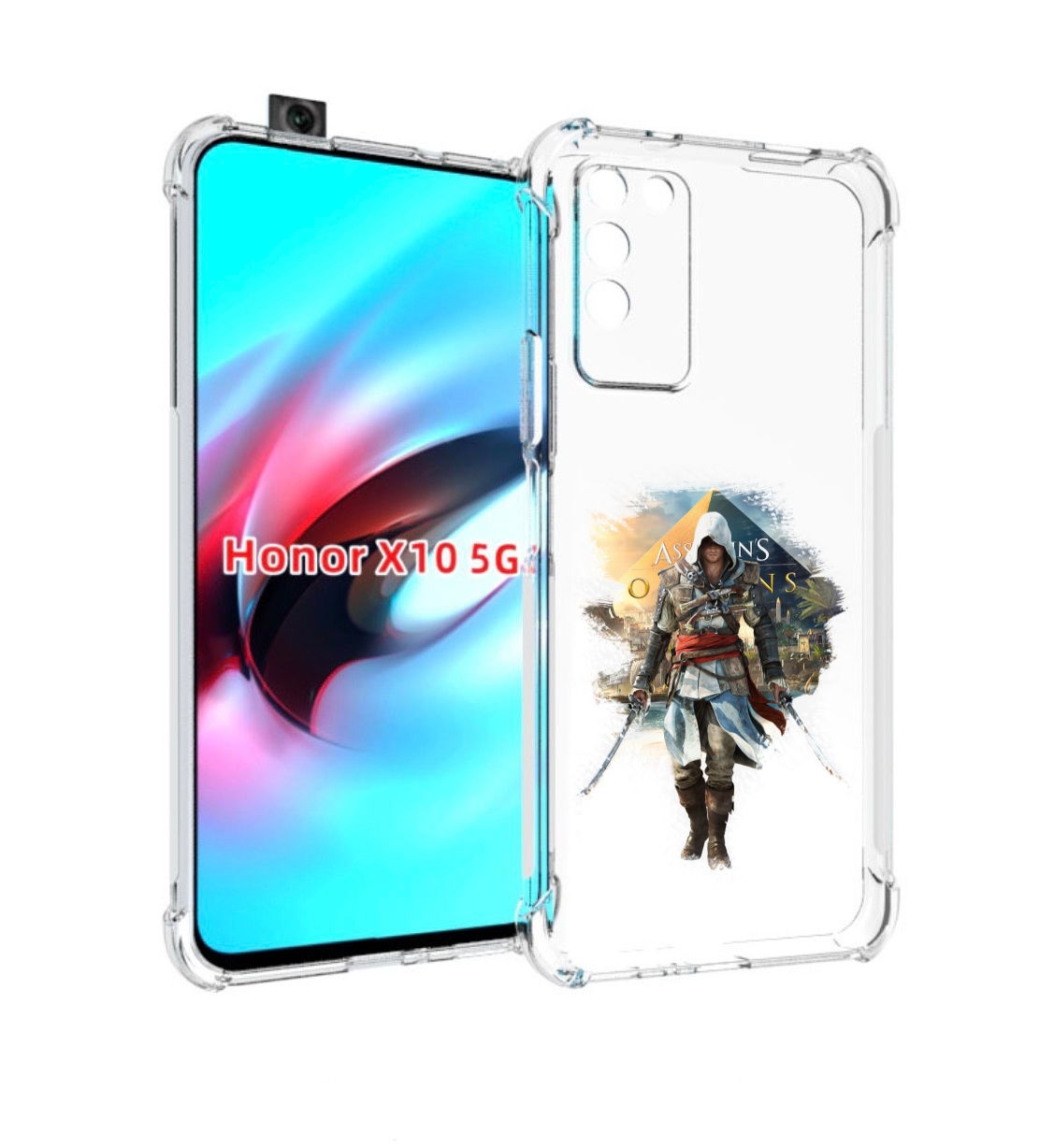 

Чехол MyPads Ассасин для Honor X10, Прозрачный, Tocco