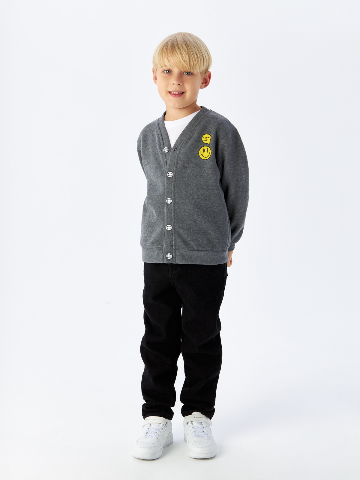 

Кардиган для мальчиков, 100 см, SDM23K0205-16, Серый, SDM23K0205-16