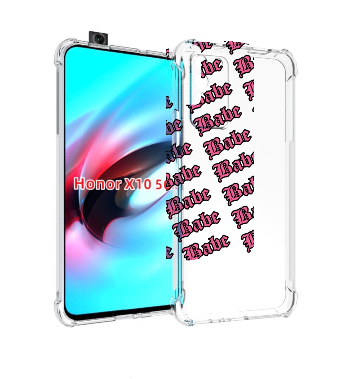 

Чехол MyPads Бабе для Honor X10, Прозрачный, Tocco
