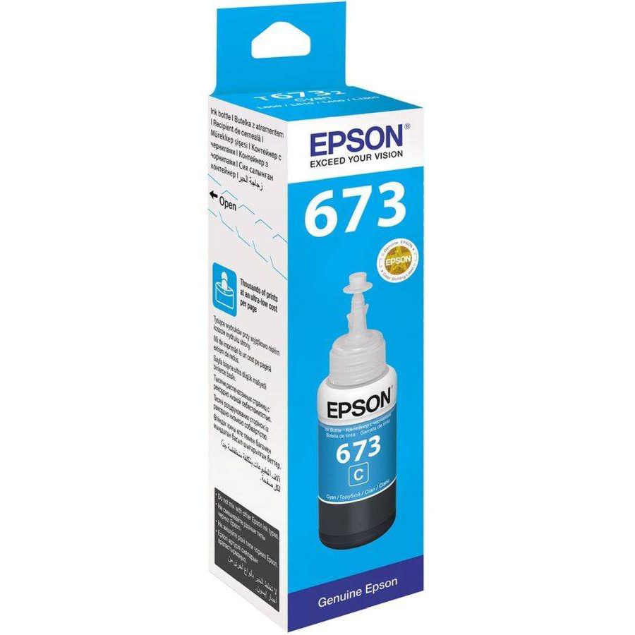 

Картридж Epson T6732 с голубыми чернилами, C13T67324A, 264 мл, Голубой