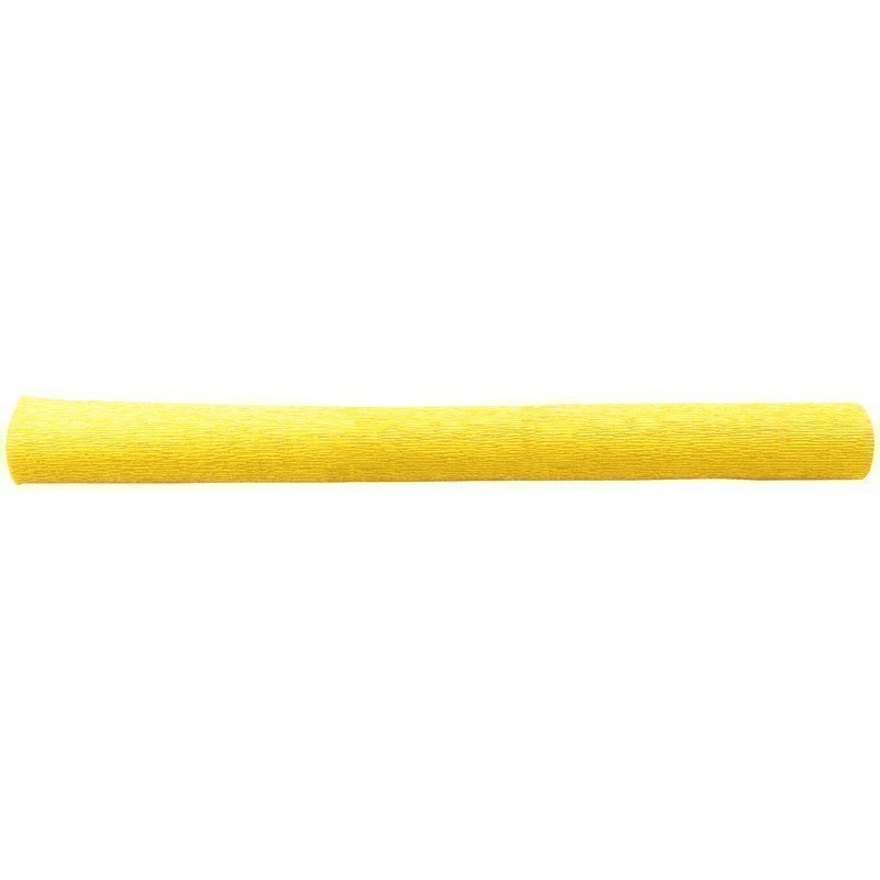 Бумага крепированная флористическая Werola 50*250см 128г/м2 растяж. 250% светло-желтая в р