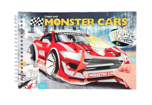 

Мини-альбом 20 Х 125 см для раскрашивания Depesche с блестящими наклейками Monster Cars Мо