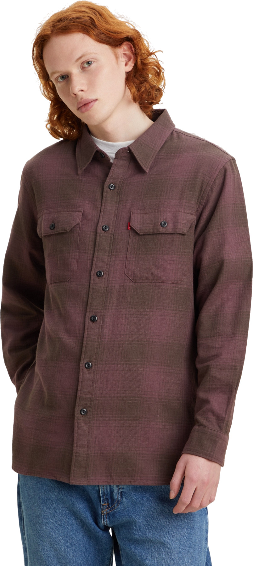 

Рубашка мужская Levi's Men Jackson Worker Overshirt фиолетовая 2XL, Men Jackson Worker Overshirt