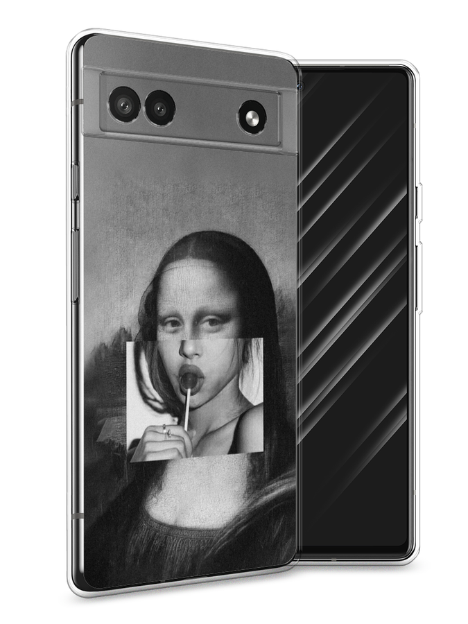

Чехол Awog на Google Pixel 6A "Mona Lisa sucking lollipop", Разноцветный, 271150-9