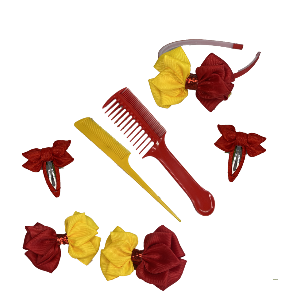 Набор аксессуаров для волос Valexa Закат (Р-18, Р-19, ободок, 2 банта, 2 заколки)