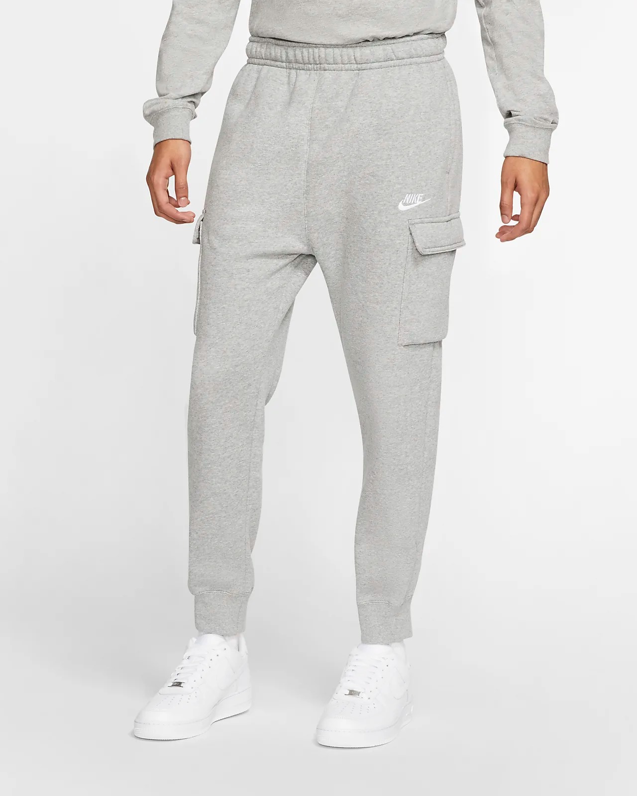 Спортивные брюки мужские Nike M Sportswear Club Fleece Cargo Pants серые M