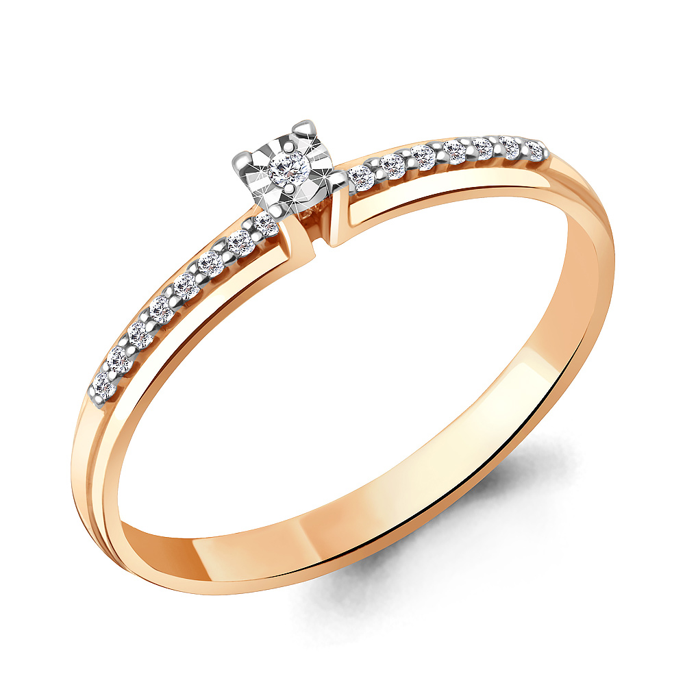 

Кольцо из красного золота с бриллиантом Aquamarine Aquamarine 964150Ак_585_кз р. 17,5, 964150Ак_585_кз