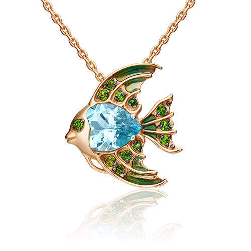 

Подвеска из золота с хромдиопсидом/топазом PLATINA jewelry 03-3120-00-713-1110-57_0, 03-3120-00-713-1110-57_0