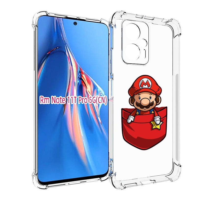 

Чехол MyPads марио в кармашке детский для Xiaomi Redmi Note 11T Pro / 11T Pro Plus / Po..., Прозрачный, Tocco
