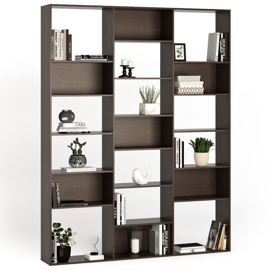 

Стеллаж перегородка для зонирования комнаты 1842х296х2369 мм МагМебель №26 венге, Коричневый, Стеллаж перегородка для зонирования комнаты 1842х296х2369 мм №26