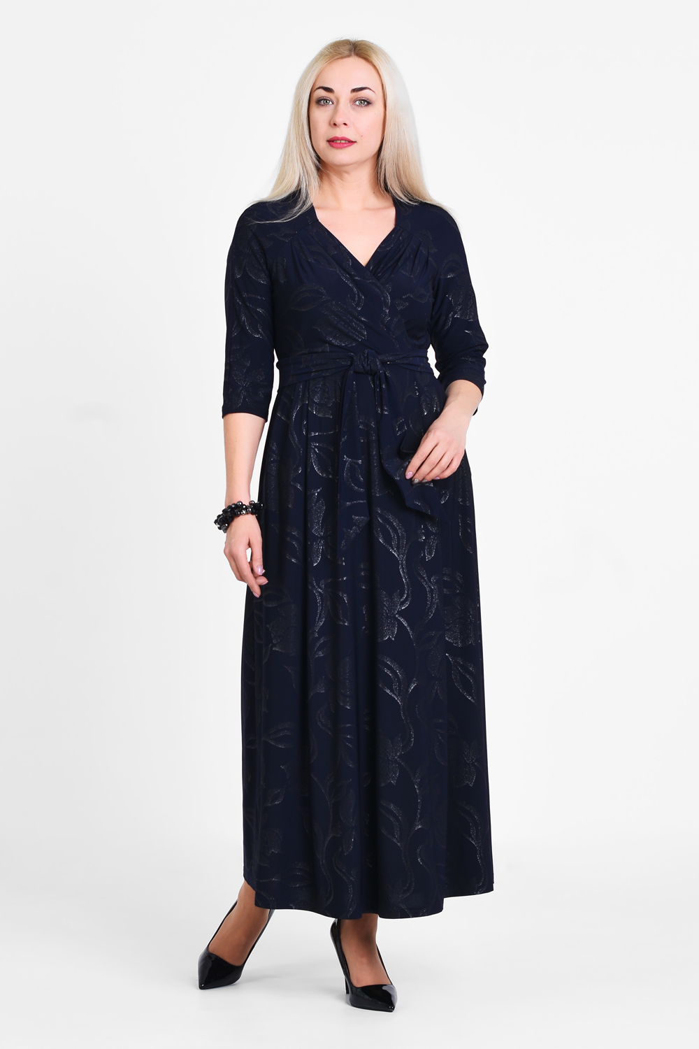 Платье женское OLSI 1905011 синее 48 RU