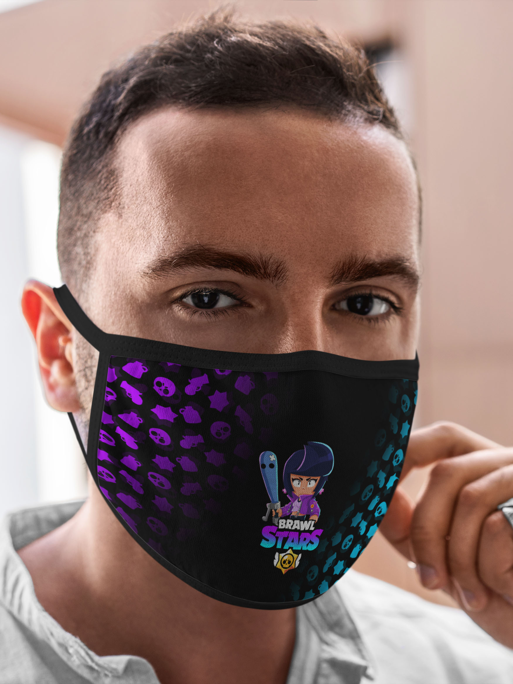 

Многоразовая маска унисекс Burnettie Brawl Stars Bibi, Разноцветный, Brawl Stars Bibi