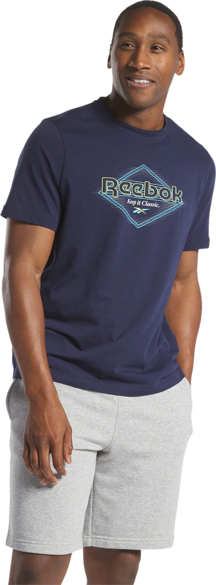 

Футболка мужская Reebok Gs Keep It Classic Ss синяя M, Gs Keep It Classic Ss