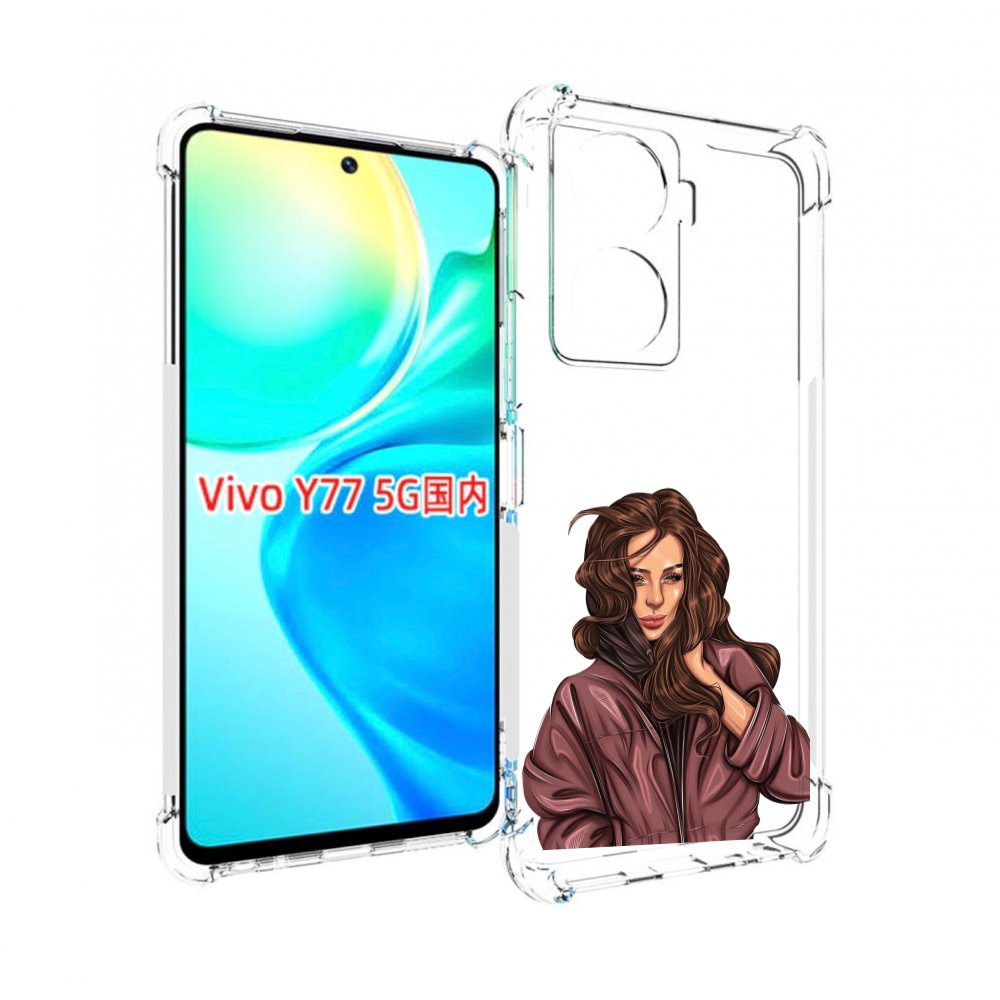 

Чехол MyPads Арт-рисунок-девушки для Vivo Y77 5G, Прозрачный, Tocco