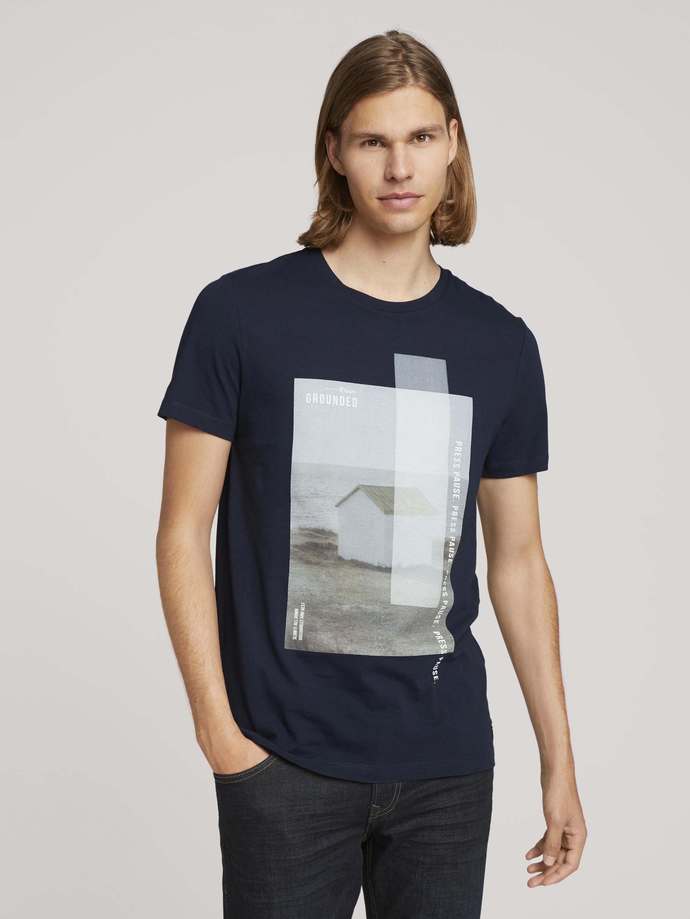 

Футболка мужская TOM TAILOR 1026928 синяя M, 1026928