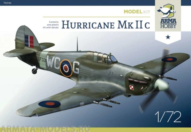

AH70036 Самолет Hurricane Mk IIc Model Kit