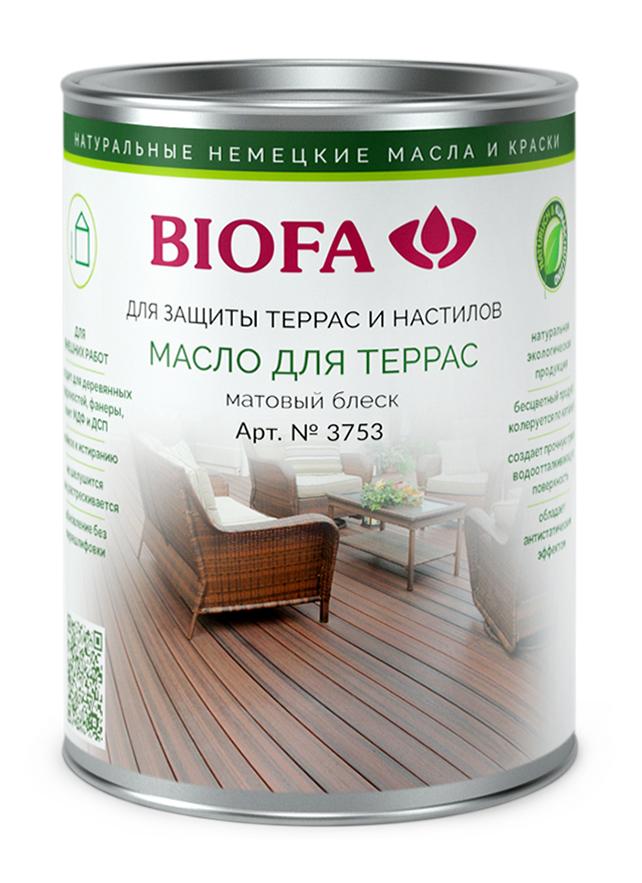 фото Biofa 3753 масло для террас (2,5 л 3703 темный орех )