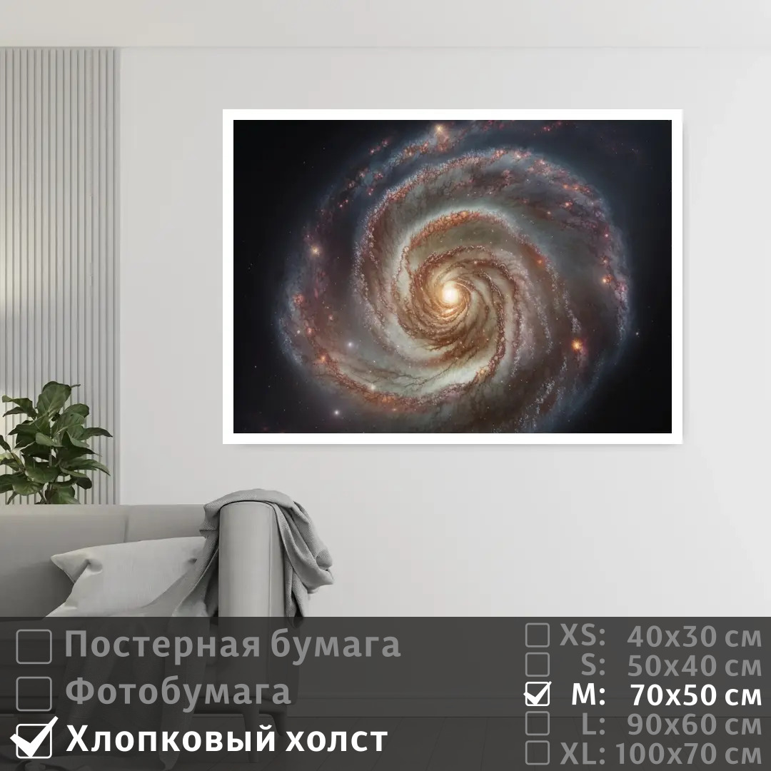 

Постер на холсте ПолиЦентр Млечный путь в галактике 70х50 см, МлечныйПутьВГалактике