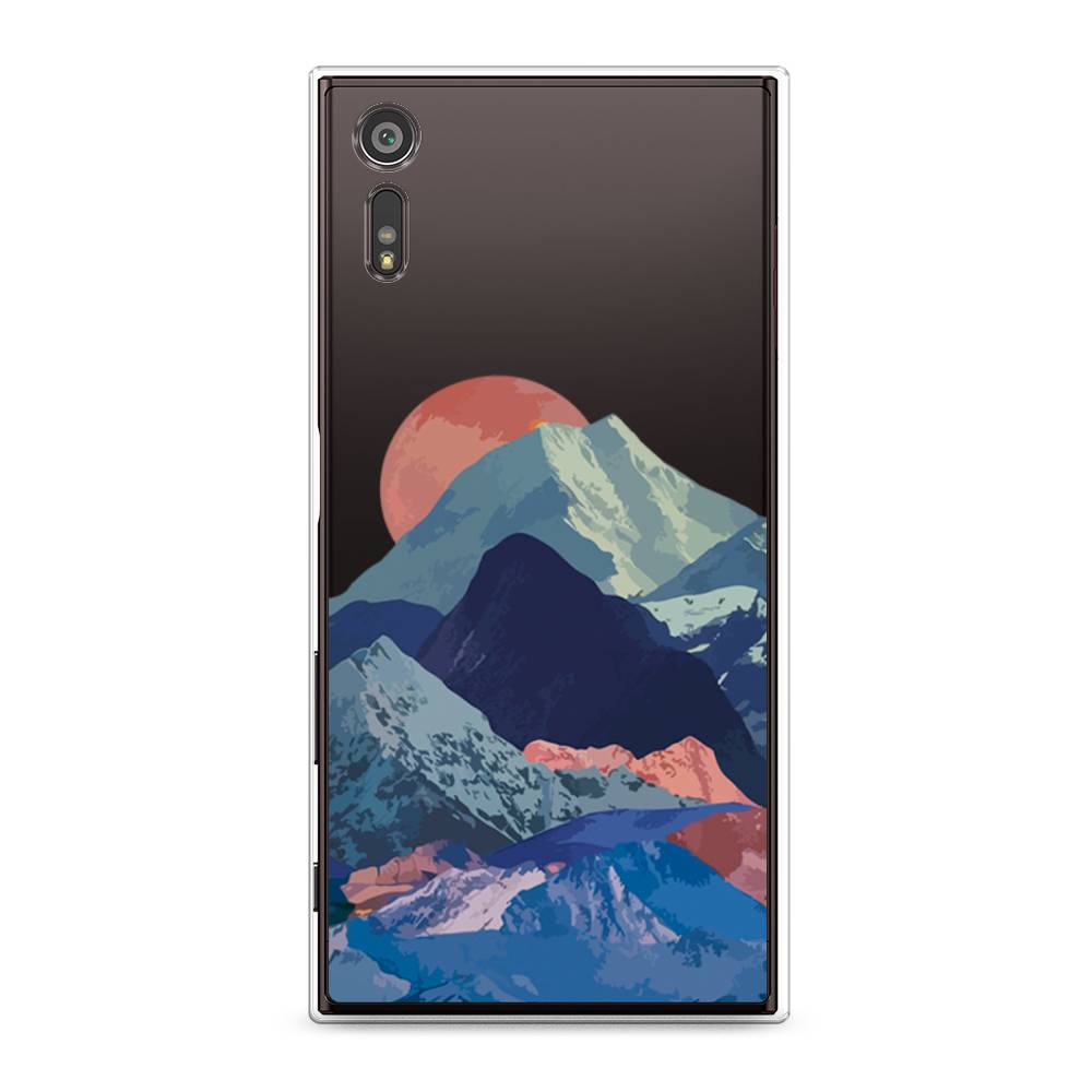 

Чехол для Sony Xperia XZ "Закат в снежных горах", Красный;серый;голубой, 51450-2