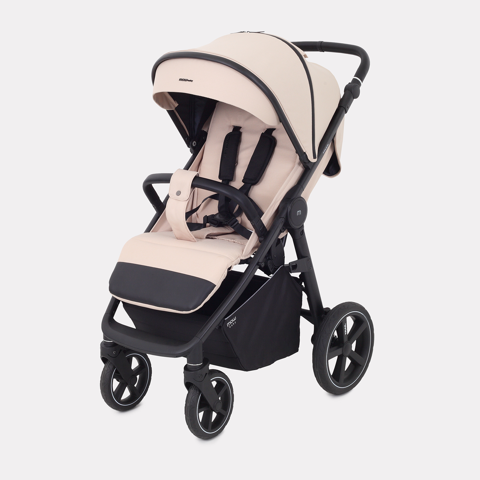 

Коляска детская прогулочная с большими колесами MOWBaby TRAIL MB090 Beige, TRAIL