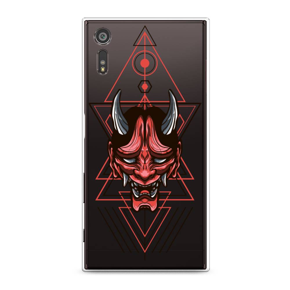 

Чехол на Sony Xperia XZ "Hanya Oni mask", Серый;красный;черный, 51450-4