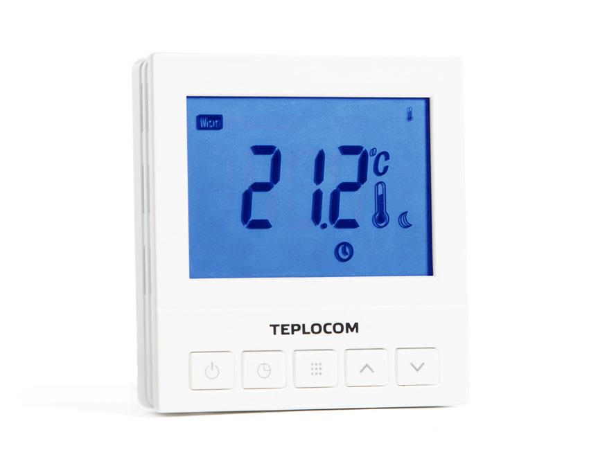 фото Термостат teplocom ts-prog-220/3a белый