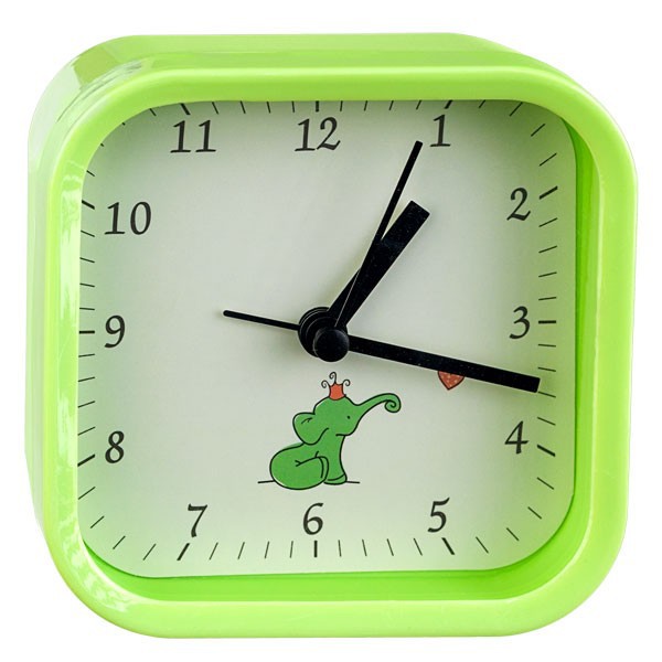 фото Perfeo quartz часы-будильник "pf-tc-012", квадратные 9,5x9,5 см, зелёные