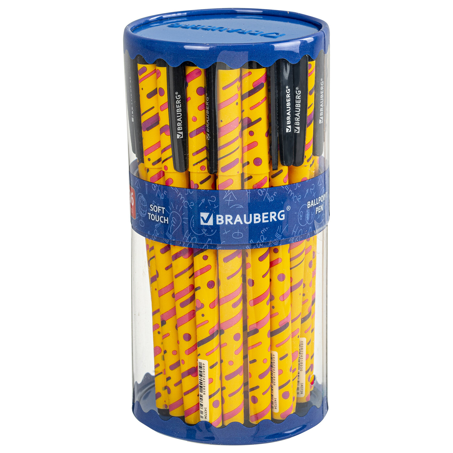 

Ручка шариковая BRAUBERG SOFT TOUCH GRIP LINES, синяя 36 шт