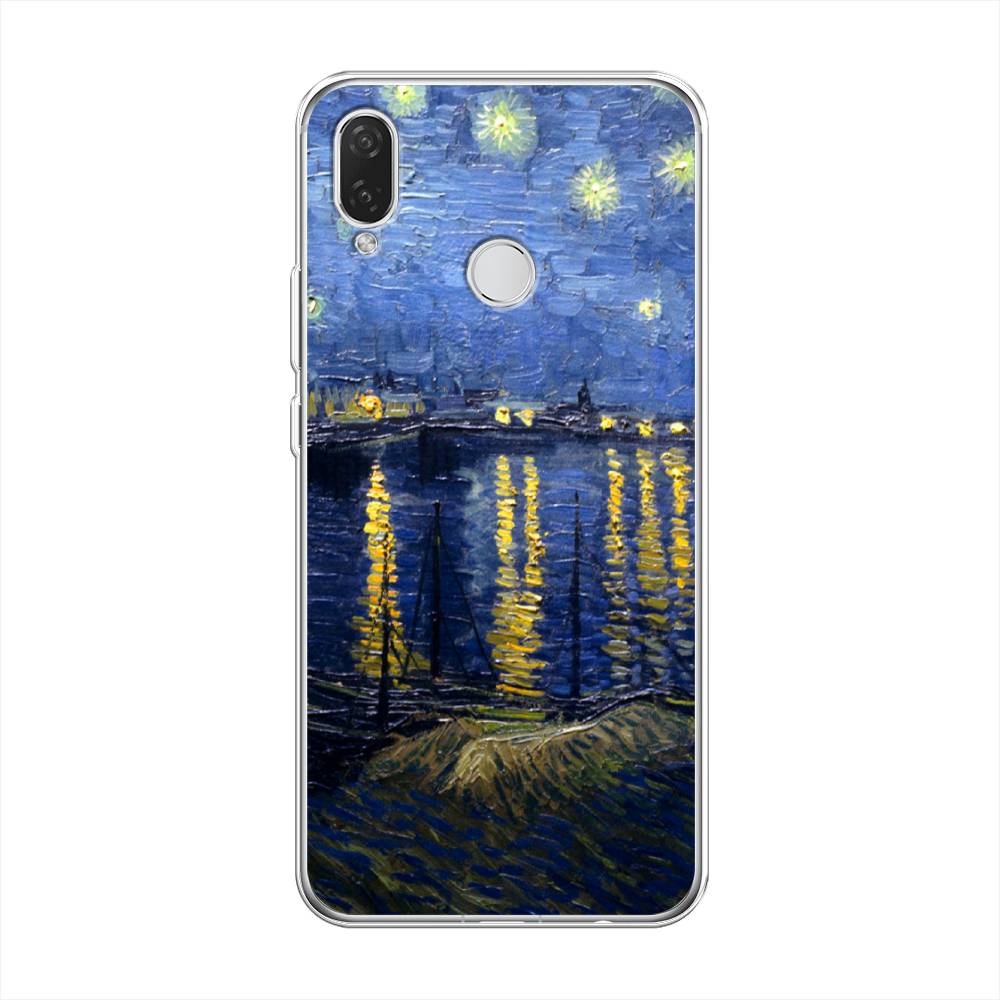 

Чехол на Huawei Nova 3i/P Smart Plus "Звездная ночь над Роной", Синий;желтый, 68350-4