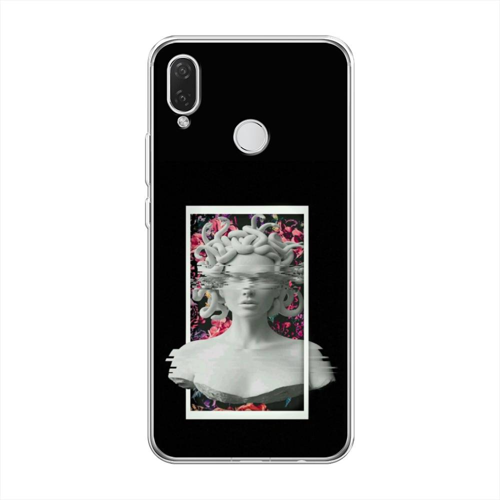 

Чехол на Huawei Nova 3i/P Smart Plus "Web Punk Медуза Горгона", Черный;серый, 68350-6