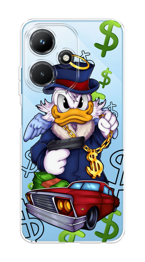 

Чехол на Infinix Hot 30i "Scrooge McDuck with a Gold Chain", Красный;синий;белый, 3104150-6