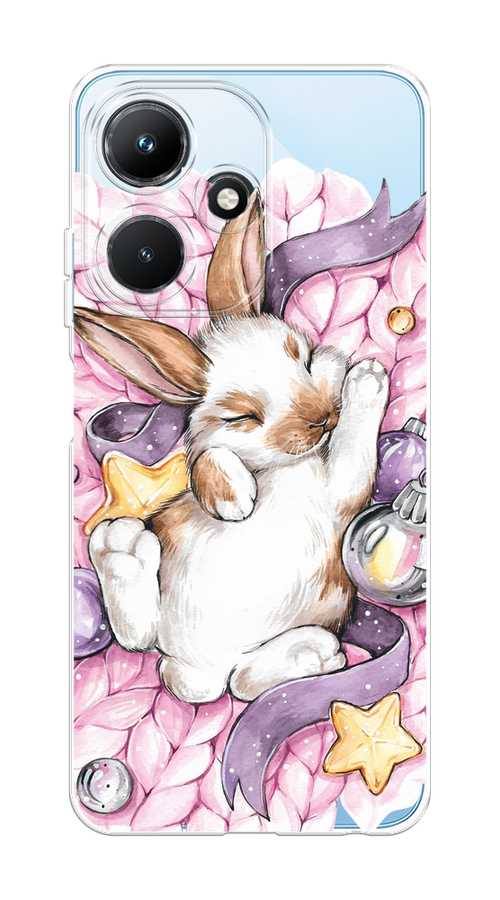 

Чехол на Infinix Hot 30i "Кролик спит", Розовый;белый, 3104150-5
