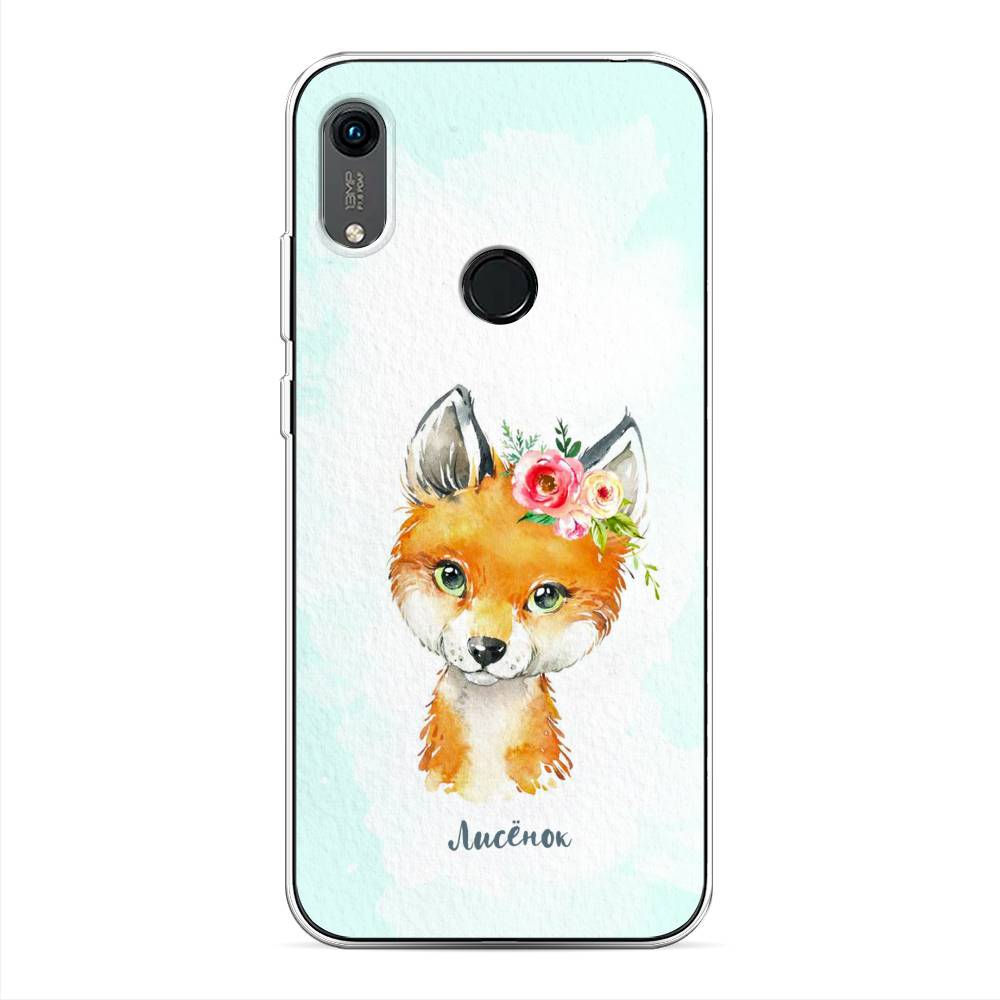 

Чехол на Huawei Y6 2019/Honor 8a/8a Pro/Y6s "Мой лисёнок", Голубой;оранжевый, 68750-1