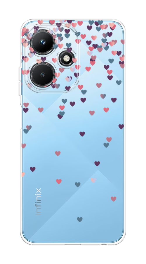 

Чехол на Infinix Hot 30i "Посыпка сердечки", Розовый;фиолетовый, 3104150-3