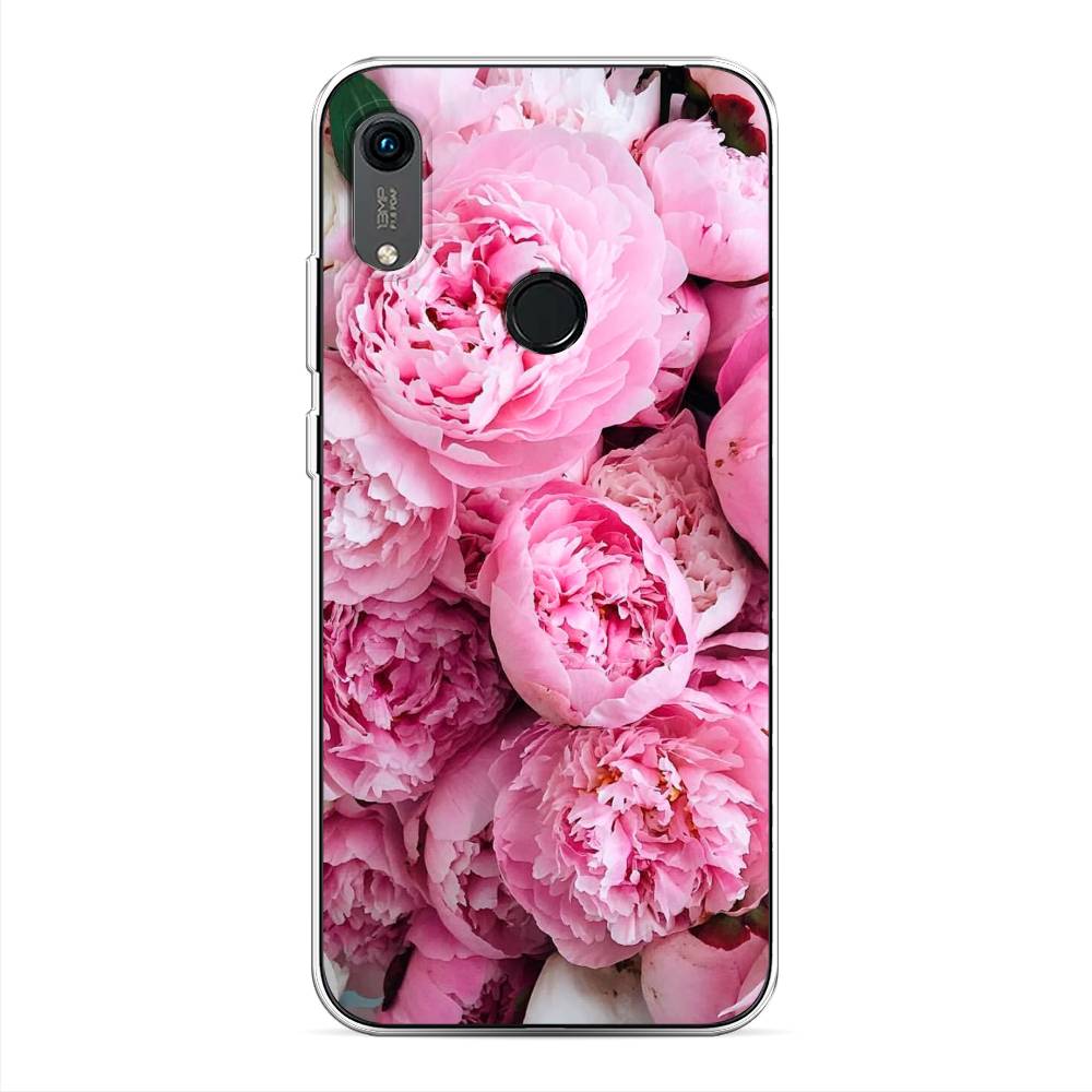 

Чехол на Huawei Y6 2019/Honor 8a/8a Pro/Y6s "Розовые пионы", Бежевый;розовый, 68750-2