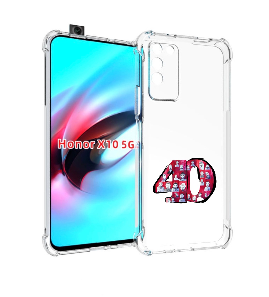 

Чехол MyPads Баста 40 Баста для Honor X10, Прозрачный, Tocco