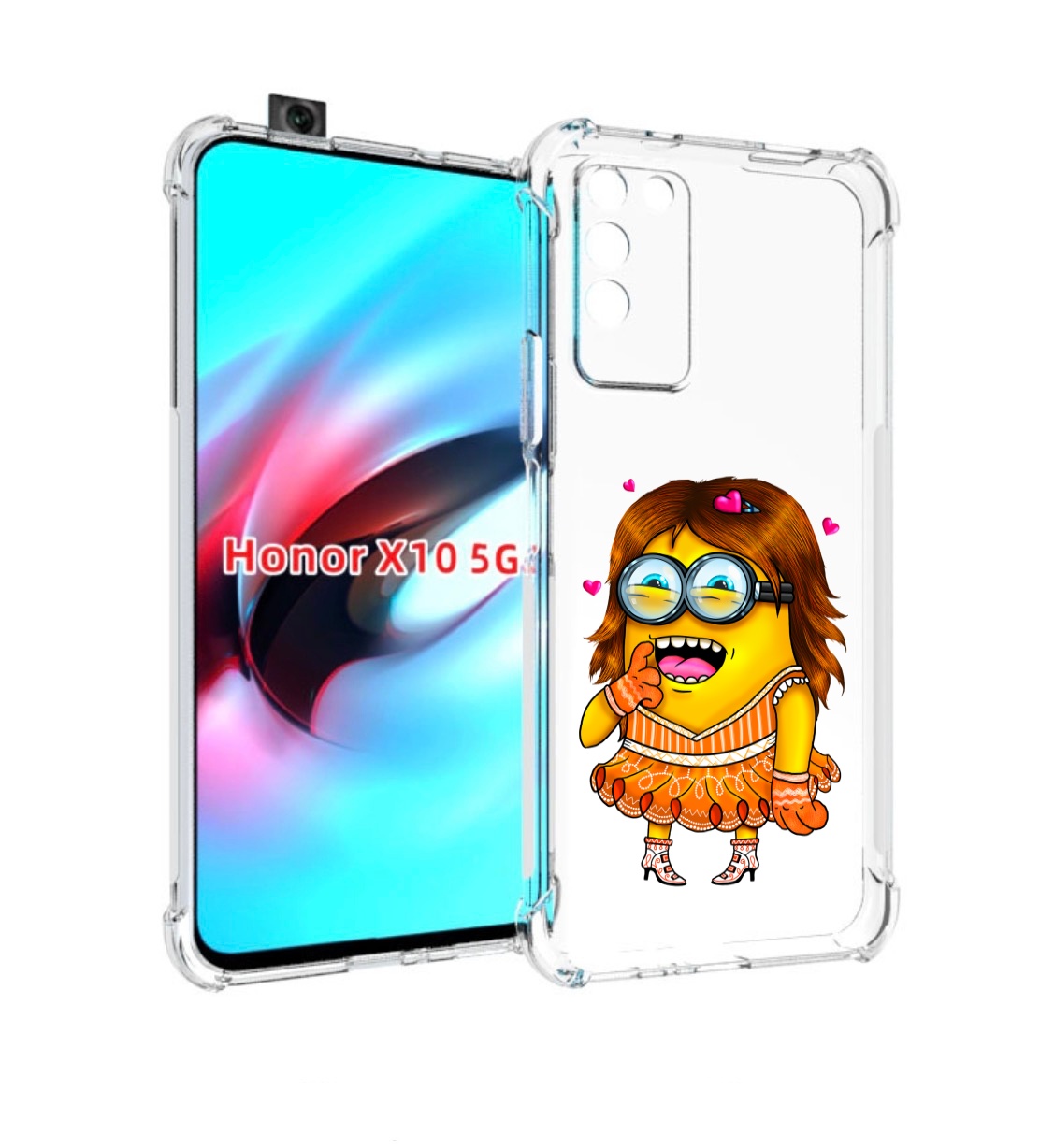 

Чехол MyPads Миньон девочка для Honor X10, Прозрачный, Tocco