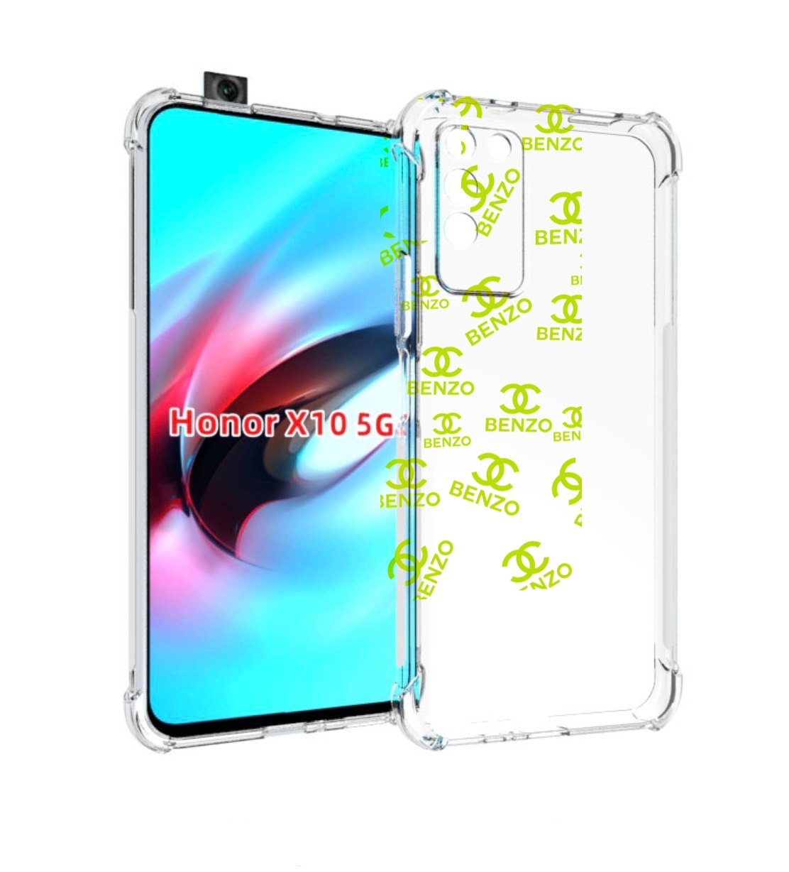 

Чехол MyPads Белый-Бензо для Honor X10, Прозрачный, Tocco