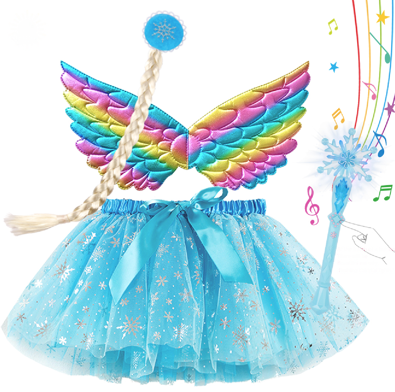 Детские карнавальные аксессуары ROYAL FELLE пачка Фея 1300 голубой; разноцветный