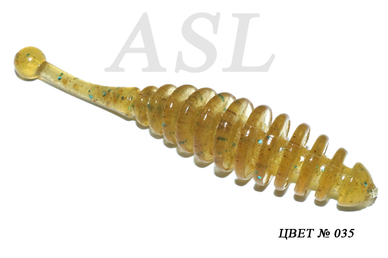 

Силиконовая приманка ASL Бу-Бу цв. 035,L-5см 10шт/уп, Бу-бу