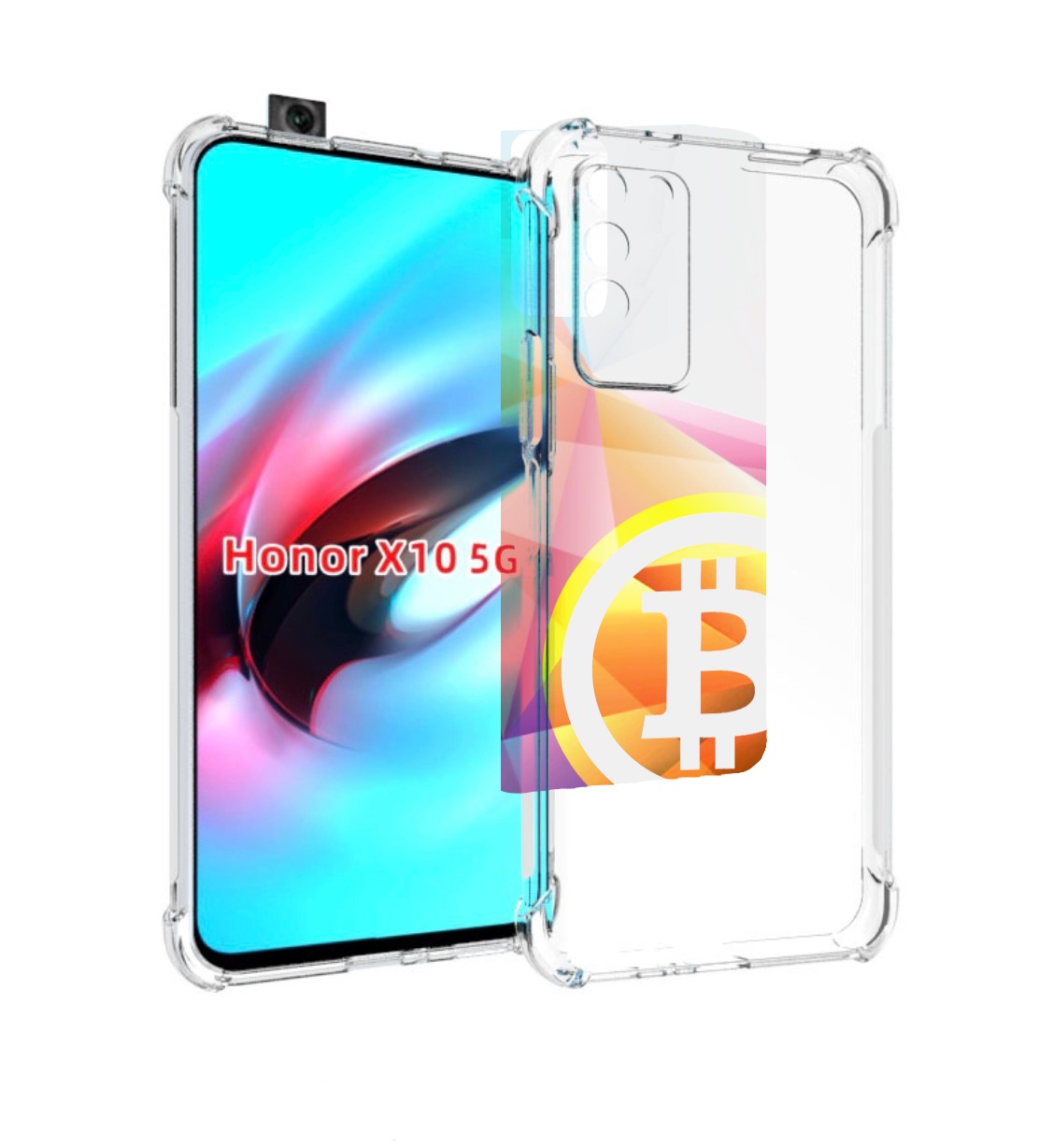 

Чехол MyPads Биткоин для Honor X10, Прозрачный, Tocco