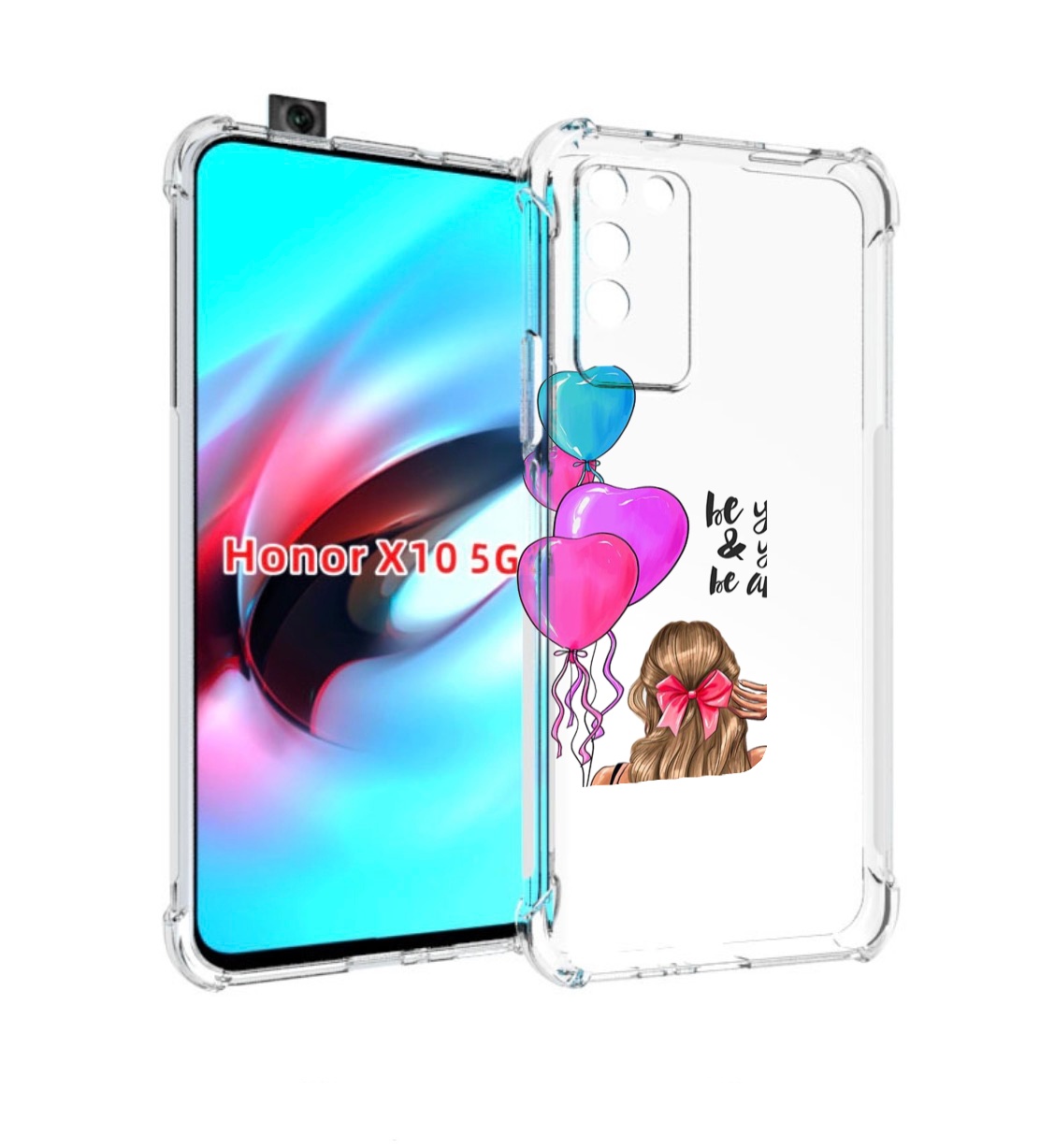 

Чехол MyPads Будь-собой для Honor X10, Прозрачный, Tocco