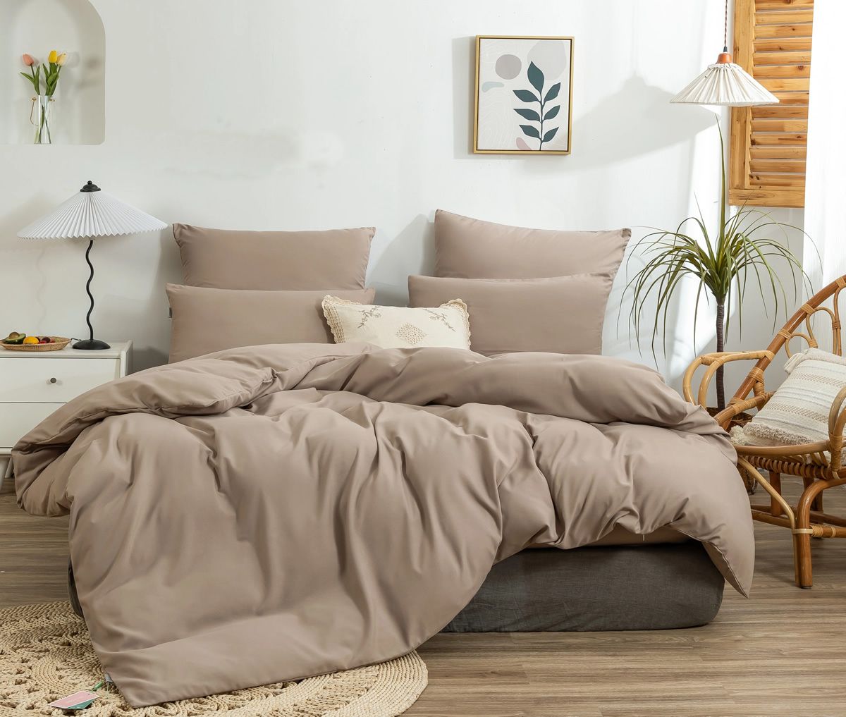 

Простыня Maktex Кофейный поцелуй 220x240 см, Простыни из сатина 120