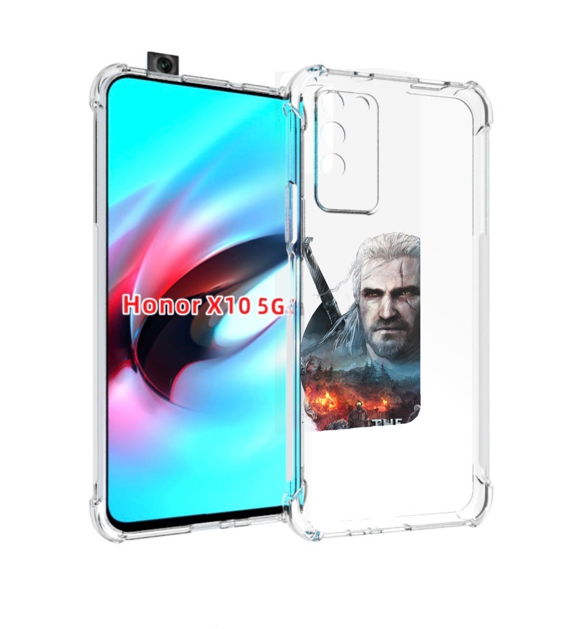 

Чехол MyPads Ведьмак для Honor X10, Прозрачный, Tocco