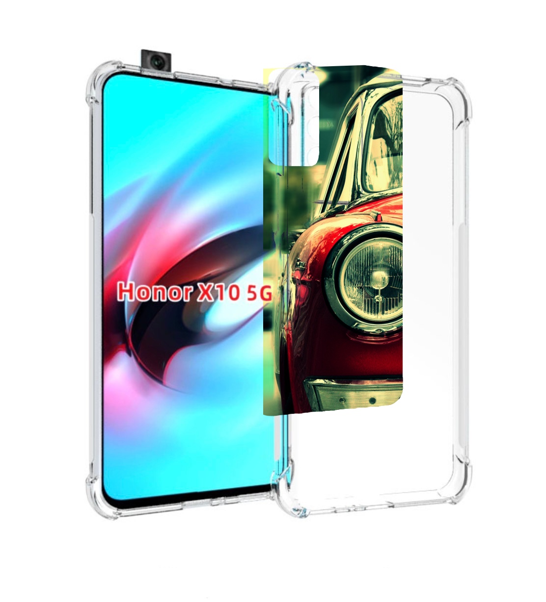 

Чехол MyPads Винтажная-машина мужской для Honor X10, Прозрачный, Tocco
