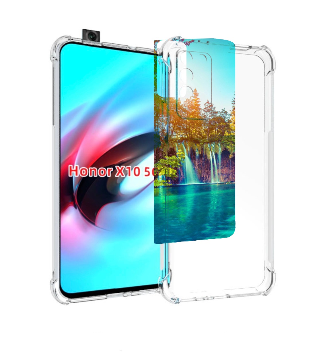 

Чехол MyPads Водапад-2 для Honor X10, Прозрачный, Tocco